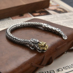 S925 Silver Vintage Craft Men's Bracelet