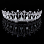 Hair Accessories Bridal Wedding Zircon Crown Pearl Tears Wedding Tiara