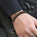 European And American Fashion Gold Cuban Chain Fashion Men's Bracelet