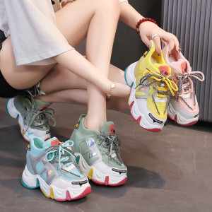 Platform Platform Sports Inner Heightening Rainbow Shoes