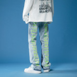 Men's Versatile Letter Print Casual Mopping Pants