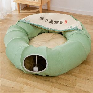 Cat's Nest Tunnel Toy Removable And Washable Folding Bed