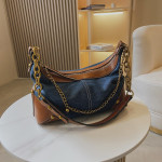 Fashion Versatile Chain Denim One Shoulder Handbag