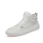 Men's Korean Trend High Top Sneakers Leather Sports