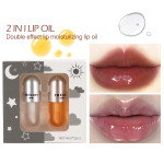 Two Sets Of Moisturizing Lip Oil And Lip Color Liquid Cases