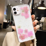 Classic Pinkish-purple Flower Epoxy Dried Flowers Phone Case