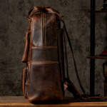 Men's Retro Crazy Horse Leather Backpack