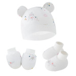 Newborn Hat Anti-grasping Gloves Booties Suit