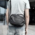 Men's Casual Leather Shoulder Bag