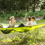 Multi-Person Hammock Three Point Design Portable Hammock Multi-functional Triangle Aerial Mat