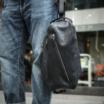 Leather Sports Fitness Bag With Large Capacity For Men