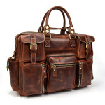 Horse Leather Men's Shoulder Bag Leather Laptop Men's Briefcase Portable