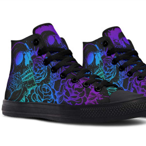 Printed Couple High-top Canvas Shoes