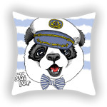 Blue Series Pet Dog Sofa Balcony Car Print Pillow Cover