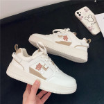 Japanese Cute Bear Thick-soled White Shoes