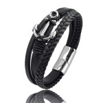 Creative Stainless Steel Anchor Bracelet Multi-layer Knitting