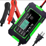 Intelligent Pulse Repair Charger Car Motorcycle Battery Charger 12V For Auto Moto Lead Acid AGM Gel VRLA Smart Charging Digital LCD Display