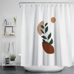 Waterproof And Mildew Proof Shower Digital Perforation-free Printed Bathroom Curtain