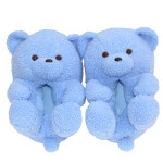 Teddy Bear Cat Plush Slippers Women's Home Indoor Cotton Shoes