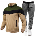 Men's Casual Patchwork Top Casual Trousers