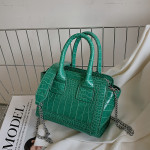 Fashion Color Stone Grain Chain Bag