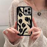 Towel Embroidered Tulip Vintage Mobile Phone Shell