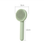 Pet Cat Dog Button Self-cleaning Comb