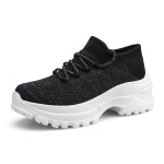 New Small White Shoes Girls Breathable Flying Knit Shoes