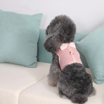 Solid Color Pet Bowknot Mesh Plain Chest Back