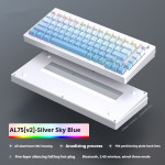 Heiji Snake Mechanical Keyboard Kit Aluminum Tuo Three-mode No Wired Bluetooth