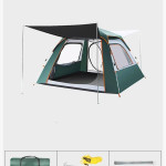 Foldable Automatic Thickening Sunscreen Wild Picnic Home Full Set Camping Tent