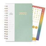 Full English 365 Day Coil Annual Calendar Student Plan Notebook