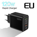 Mobile Phone Charger Multi-port Fast Charging Port European And American British Standard Charging Plug 120W Adapter