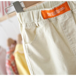 Solid Color Casual Pants Children's Baby Stretch Cotton Foreign Style Long Pants