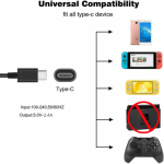 Charger For Nintendo Switch-Lite Pro Adapter USB Type C Power Supply Controller