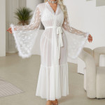 Mesh Lingerie Cardigan Home Outerwear Gown