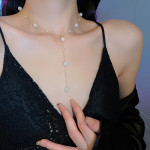 Women's Fashion Temperament Long Pearl Pendant Necklace