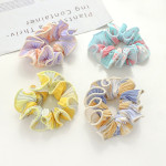 Pleated Color Tie Dye Large Intestine Ring Japanese And Korean Temperament Girl Head Rope Hair Accessories