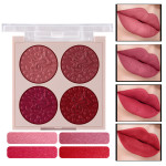 MISS ROSE Lipstick Compact 4 Color Lip Gloss Plate Moisturizing Easy To Color Lipstick Foreign Trade Exclusive For Cross-border In Stock Wholesale