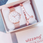 College Style Watch Female Student Korean Version Of Simple Literary Retro Leisure Atmosphere Chain Quartz Watch