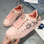 Microfiber Casual Sports Shoes Trifle Women'S Shoes Low-Top Trendy Shoes With Diamonds