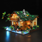 The Lakeside Hut Is Equipped With LED Lighting Puzzle Assembly Building Block Lighting Toys