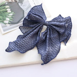 Solid Color Fabric Crumpled Bow Hair Accessory