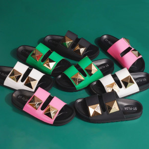 Fashion Casual Liuding Double-button Flat Sandals