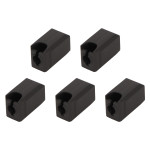 5Pcs Extruder Hotend Cover Black Silicone Anti Stick Stable Heater Block Cover for Bambu Lab X1 Carbon P1P 