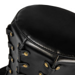 Punk Unisex Studded High Banquet PU Top Hat