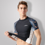 Men's Plus Size Swimsuit Short Sleeve Split Wetsuit