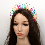 Colorful Natural Crystal Double Layer Diy Headband Madonna Halo Crown