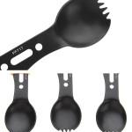 Outdoor Spoon Fork Knife Set Whistle Camping Tool