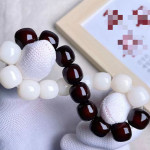 Natural White Jade Bodhi Bracelet